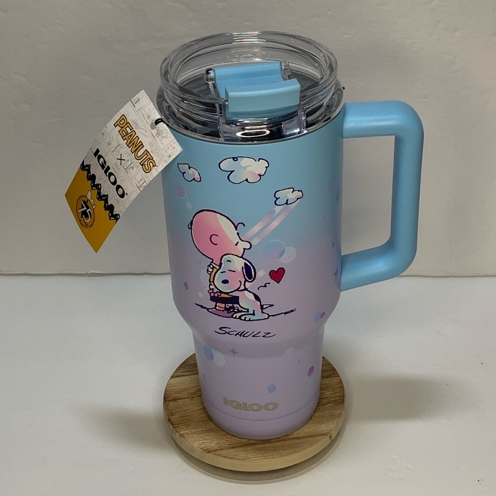 Peanuts Tumbler 75th Anniversary 32 Oz Travel Mug Igloo Limited Edition New